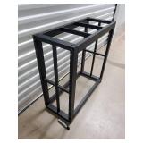 Black Powder-Coated Industrial Metal Frame Stand - Open Frame Rack Base