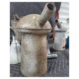 Lot of Vintage Metal Oil Cans & Sprayers - Farm & Workshop Hardware