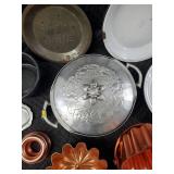 Happy Home Vintage Bakeware & Enamelware Lot - Plates, Pans, Molds & Tools
