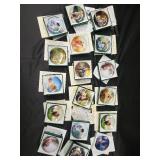 Porcelain Plates - Boxed Child Scene Miniatures in Green Presentation Boxes