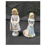 Enesco Growing Up Birthday Girls Figurine Lot - 1991 Sri Lanka