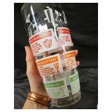 Vintage Cocktail Recipe Glasses (Lot of 2)