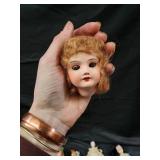 Vintage Doll Lot - Assorted Porcelain/Bisque Heads, Cloth Bodies & Dresses