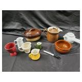 Ceramic Kitchenware Set - Creamers, Teapots & Casserole