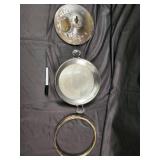 Silver Plate Tureen - Covered Serving Dish with Floral Engraved Lid - Quadruple Plate