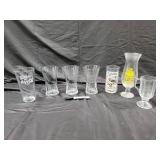 8-Piece Coca-Cola Glassware Lot - Coke Tumblers, The Saturday Evening Post Glass, Hurricane