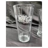 8-Piece Coca-Cola Glassware Lot - Coke Tumblers, The Saturday Evening Post Glass, Hurricane