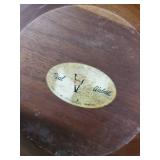 Real Walnut Wood Bowls, Glass Decanter, Oil Lamp & Carved Wood Piece - Vintage Decor Lot