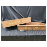 Beringer Wooden Wine Crates - Award Winning Wines (Lot of 2)