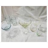 Assorted Clear Glassware - Mugs, Bowls, Goblets & Dishes