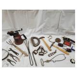 Vintage Blowtorch & Assorted Hand Tools Lot - Pliers, Wrenches, Hammers