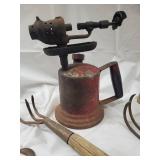 Vintage Blowtorch & Assorted Hand Tools Lot - Pliers, Wrenches, Hammers