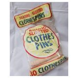 Diamond Spring Clothespins - 30-Count Bag, 18-Count Box, Vintage Wood, Champion Bag