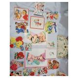Vintage Valentine Card Lot - Die-Cut & Heart Cards