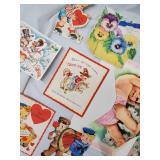 Vintage Valentine Card Lot - Die-Cut & Heart Cards