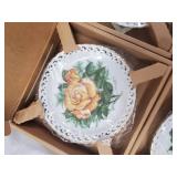 Hamilton Collection Peace Rose Porcelain Plate Set - 9 Gift-Boxed Plates