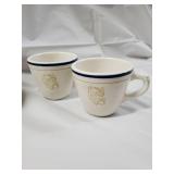 Porcelain Transferware Dinnerware Set - Scenic Village Prints (Cups & Plates)