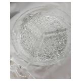 Crystal Cut Glassware Set: Pitcher, Large Serving Bowl, 2 Small Bowls, Rectangular Dish