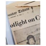 Vintage Postcard & Ephemera Lot - Black & White Cityscapes, Travel Cards, Newspapers & Calendars