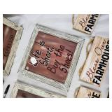 Farmhouse Wood Sign Lot - Framed Quotes & Kitchen Decor