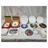 Assorted Christmas Decorative Plates - Winter Scenes & Cardinal Bird Motifs with COA