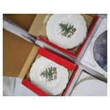 Assorted Christmas Decorative Plates - Winter Scenes & Cardinal Bird Motifs with COA