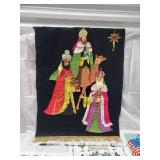 Nativity Kings Tapestry & 2 Vintage Calendar Wall Hangings (Lot of 3)