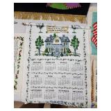 Nativity Kings Tapestry & 2 Vintage Calendar Wall Hangings (Lot of 3)