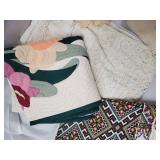 Vintage Lace Linens Assortment - Doilies, Napkins, Crochet Lace & Quilt Pieces