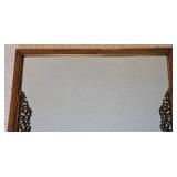 LL-FR - Vintage Asian Burmese Style Ornate Grapevine Carved Wood Mirror Frame