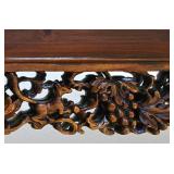 LL-FR - Vintage Asian Burmese Style Ornate Grapevine Carved Wood Mirror Frame