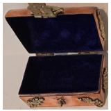 LL-BR - Copper 4-Piece Tea Set with Silver Overlay & Gem Accents