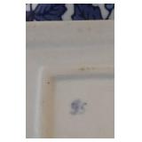 LL-BR - Blue & White Chinese Porcelain Teapot with 4 Covered Dishes - Rectangular, Oval & 2 Lidded Crocks