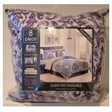 LL-BR - Fairfield Square Collection Queen Bed Ensemble - 8-Piece Reversible Comforter Set