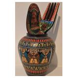 LL-BR - MV-05 Vase - Hand-Painted Philippine Decor, 12 Inches Tall, Includes Utensils