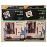 LL-BR - Whitmor Spacemaker Vacuum Storage Bag + Space Bag Hanging Vacuum-Seal Combo Pack