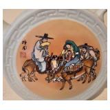 LL-BR - Chinese Porcelain Teapot Set with 5 Hand-Painted Cups - 6 in Tall, 7.5 in Diameter