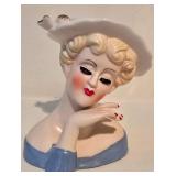 LL-BR - Vintage Ceramic Lady Head Vase