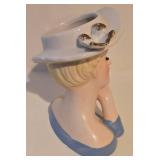LL-BR - Vintage Ceramic Lady Head Vase