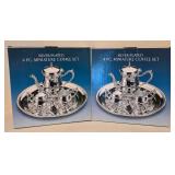 LL-BR - Godinger Silver-Plated 4-Pc Miniature Coffee Set - 2-Pack
