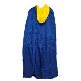 LL-BR - Cape Hooded Blue with Yellow Lining - 58-Inch Length