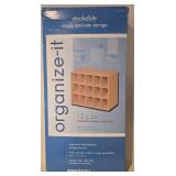LL-BR - Space Bag Vacuum-Seal Storage Bags (2-Pack) - 15-Cube Maple Stackable Organizer - Easy Hang Closet Rod Lot