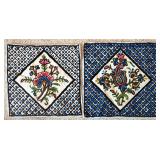 LL-BR - Pillow Covers - Floral Tile Prints, 16 to 16.5 in (Lot of 6)