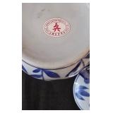 LL-FR - Bearburry Mini Tea Set w/ Box - Blue Cherry Bowl 6in Dia + Covered Crock