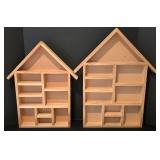 LL-FR - House-Shaped Wooden Display Shelves - Light Wood (2)