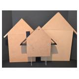 LL-FR - House-Shaped Wooden Display Shelves - Light Wood (2)