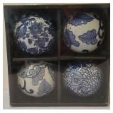 Blue & White Flower Vases - 3.5-in. Tall - 6-Piece Set