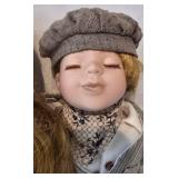 LL-FR - Porcelain Doll Set - Zachary & Natalie, Hand Painted, 14.5 Inches Tall