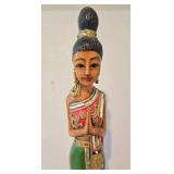 LL-FR - Praying Female Statue 20.5 in Tall with Ganesha & 2 Incense Burners