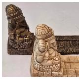 LL-FR - Praying Female Statue 20.5 in Tall with Ganesha & 2 Incense Burners